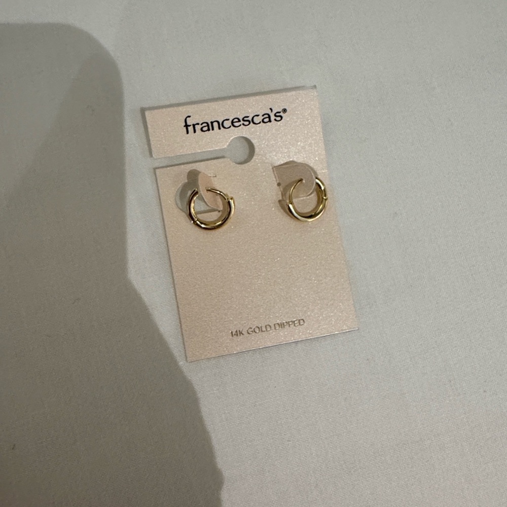 Francesca's Collections Gold-Tone Mini Hoops